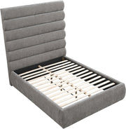 Adam Chenille Fabric Upholstered Full Bed in Grey - B1257Grey-F70