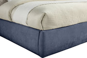 Adam Chenille Fabric Upholstered King Bed in Blue - B1257Navy-K