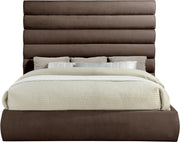 Adam Chenille Fabric Upholstered King Bed in Brown - B1257Brown-K70