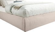 Adam Linen Textured Fabric Upholstered Full Bed in Beige - B1255Beige-F