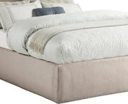 Adam Linen Textured Fabric Upholstered Full Bed in Beige - B1255Beige-F70