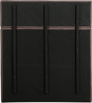 Adam Linen Textured Fabric Upholstered Full Bed in Brown - B1255Brown-F70
