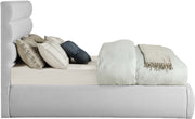 Adam Linen Textured Fabric Upholstered Full Bed in Grey - B1255Grey-F