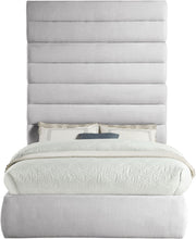 Adam Linen Textured Fabric Upholstered Full Bed in Grey - B1255Grey-F90