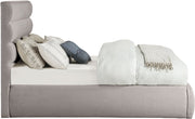 Adam Linen Textured Fabric Upholstered Full Bed in Taupe - B1255Taupe-F