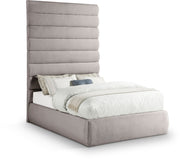 Adam Linen Textured Fabric Upholstered Full Bed in Taupe - B1255Taupe-F90