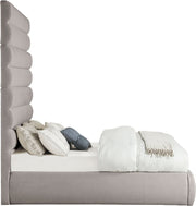 Adam Linen Textured Fabric Upholstered Full Bed in Taupe - B1255Taupe-F90