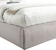 Adam Linen Textured Fabric Upholstered Full Bed in Taupe - B1255Taupe-F90