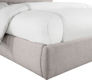 Adam Linen Textured Fabric Upholstered King Bed in Taupe - B1255Taupe-K