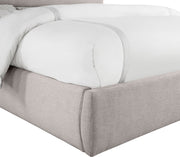 Adam Linen Textured Fabric Upholstered King Bed in Taupe - B1255Taupe-K90