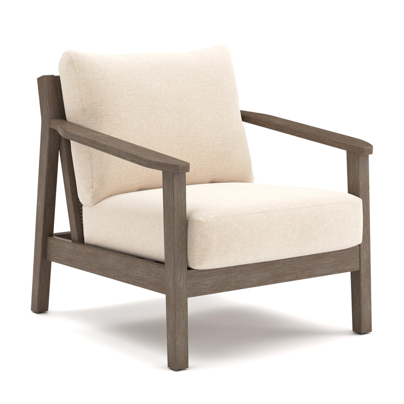 Adams Lane Dark Brown/Beige Outdoor Lounge Chair (Set of 2) - PCP602-820