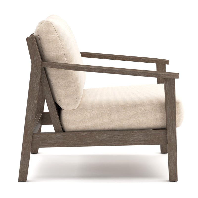 Adams Lane Dark Brown/Beige Outdoor Lounge Chair (Set of 2) - PCP602-820