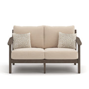 Adams Lane Dark Brown/Beige Outdoor Loveseat - PCP602-835