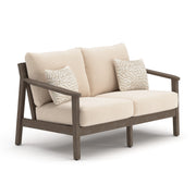 Adams Lane Dark Brown/Beige Outdoor Loveseat - PCP602-835