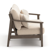 Adams Lane Dark Brown/Beige Outdoor Loveseat - PCP602-835