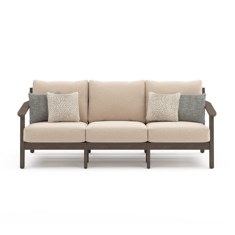 Adams Lane Dark Brown/Beige Outdoor Sofa - PCP602-838