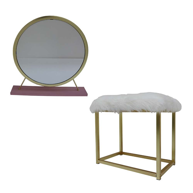 Adao Vanity Mirror & Stool - AC00934