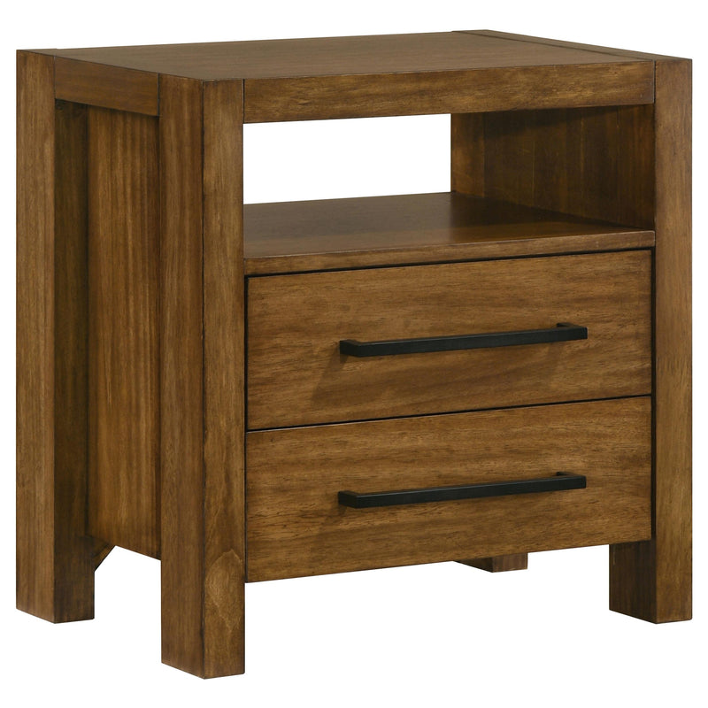 Adderley 2-drawer Nightstand Bedside Table Warm Brown - 215852