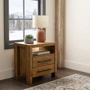 Adderley 2-drawer Nightstand Bedside Table Warm Brown - 215852