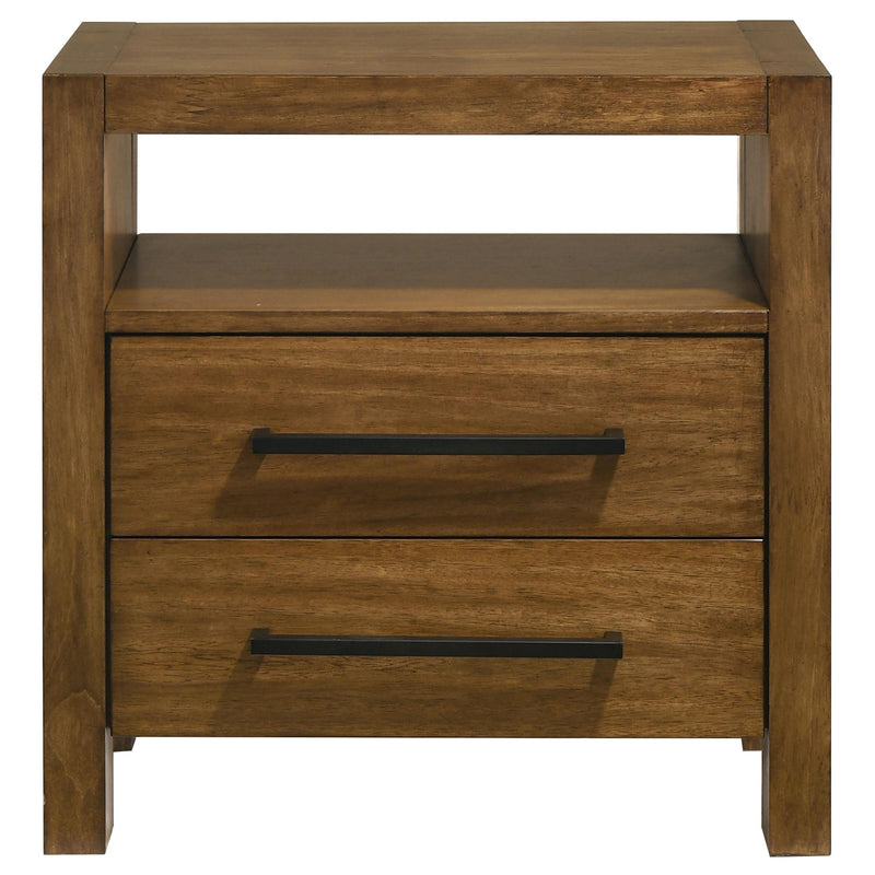 Adderley 2-drawer Nightstand Bedside Table Warm Brown - 215852