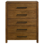 Adderley 5-drawer Bedroom Chest of Drawers Warm Brown - 215855