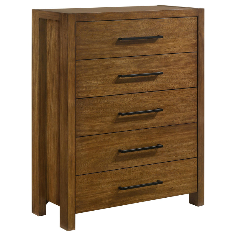 Adderley 5-piece Eastern King Bedroom Set Warm Brown - 215851KE-S5