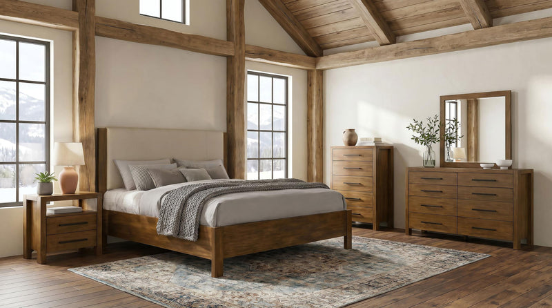 Adderley 5-piece Queen Bedroom Set Warm Brown - 215851Q-S5