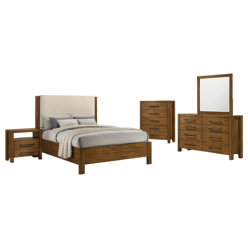 Adderley 5-piece Queen Bedroom Set Warm Brown - 215851Q-S5