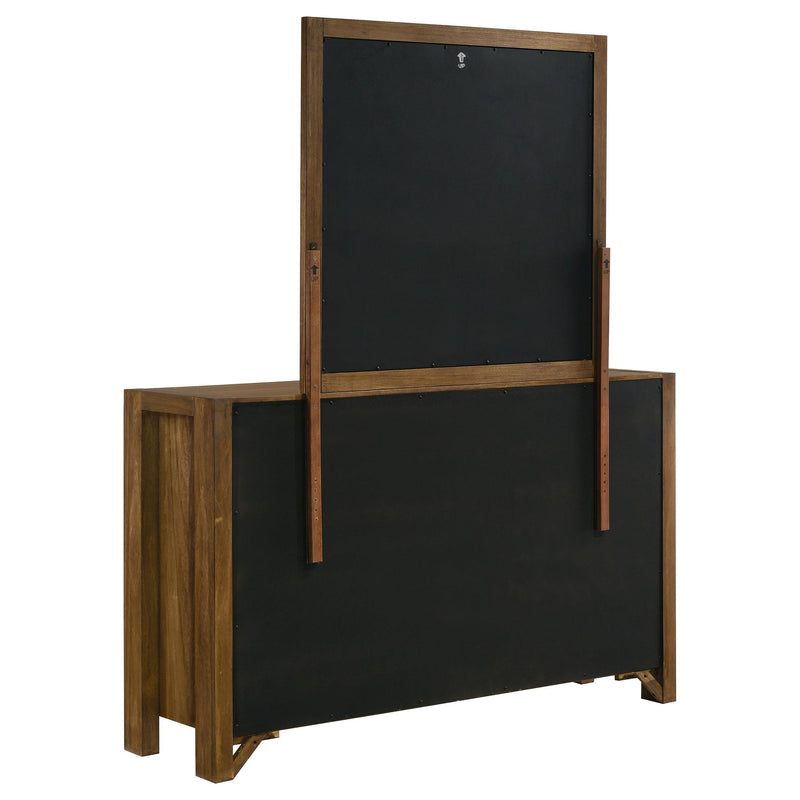 Adderley 8-drawer Bedroom Dresser and Mirror Warm Brown - 215853M