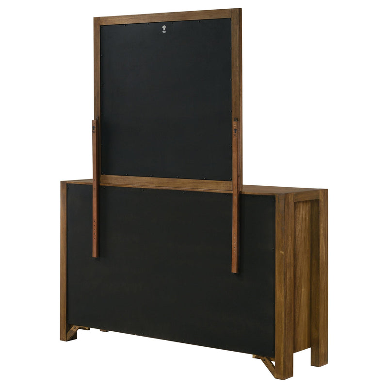Adderley 8-drawer Bedroom Dresser and Mirror Warm Brown - 215853M