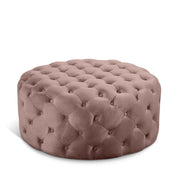 Addison Velvet Upholstered Ottoman in Pink - 122Pink
