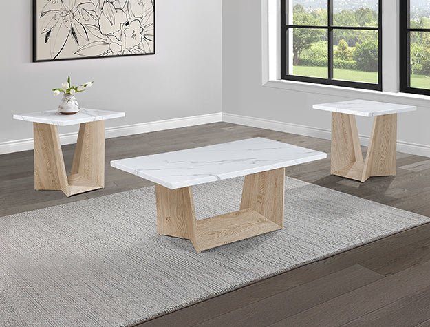 Adea 3 - Pk Cktl Set Base - White Oak - Gate FurnitureCoffee Table (3 Boxes)