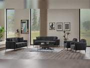 Adela 3-pieces (Sofa & Loveseat & Chair) Livingroom Set Anthracite in Anthracite - 101-ADE-ELI10-321