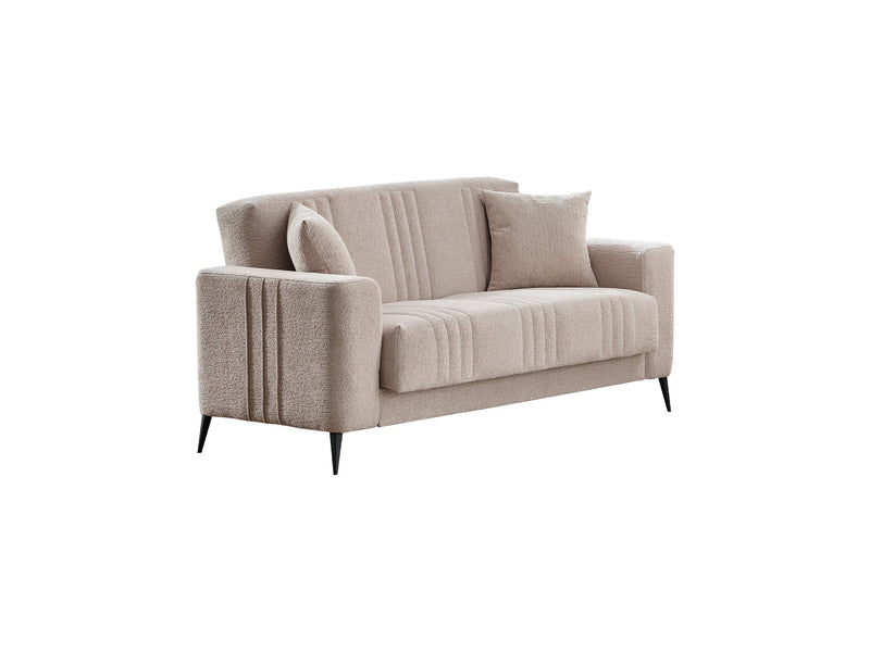Adela 3-pieces (Sofa & Loveseat & Chair) Livingroom Set Cream in Cream - 101-ADE-ELI02-321