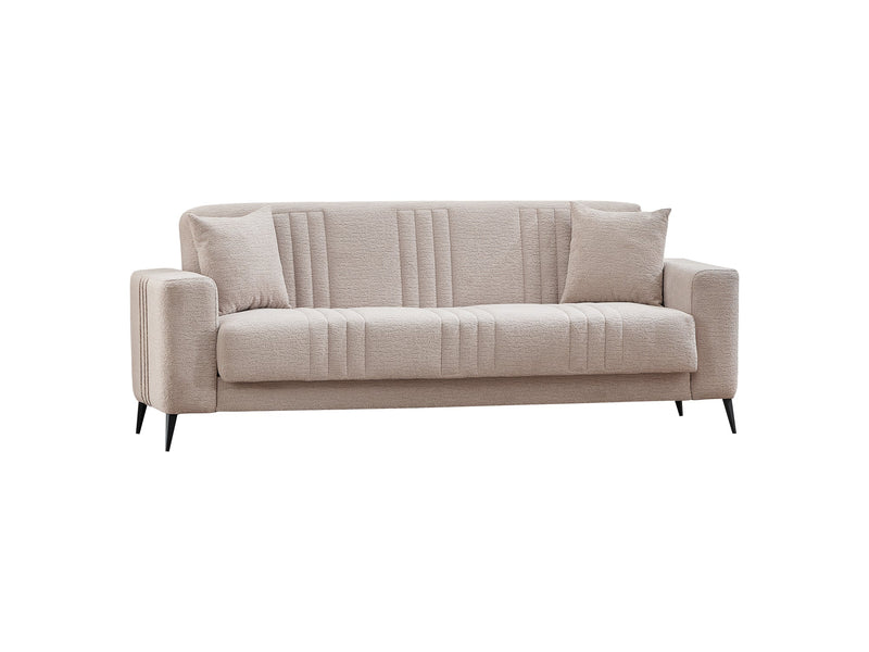 Adela 3-pieces (Sofa & Loveseat & Chair) Livingroom Set Cream in Cream - 101-ADE-ELI02-321