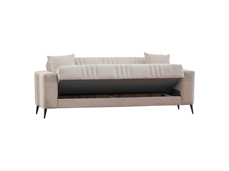 Adela 3-pieces (Sofa & Loveseat & Chair) Livingroom Set Cream in Cream - 101-ADE-ELI02-321