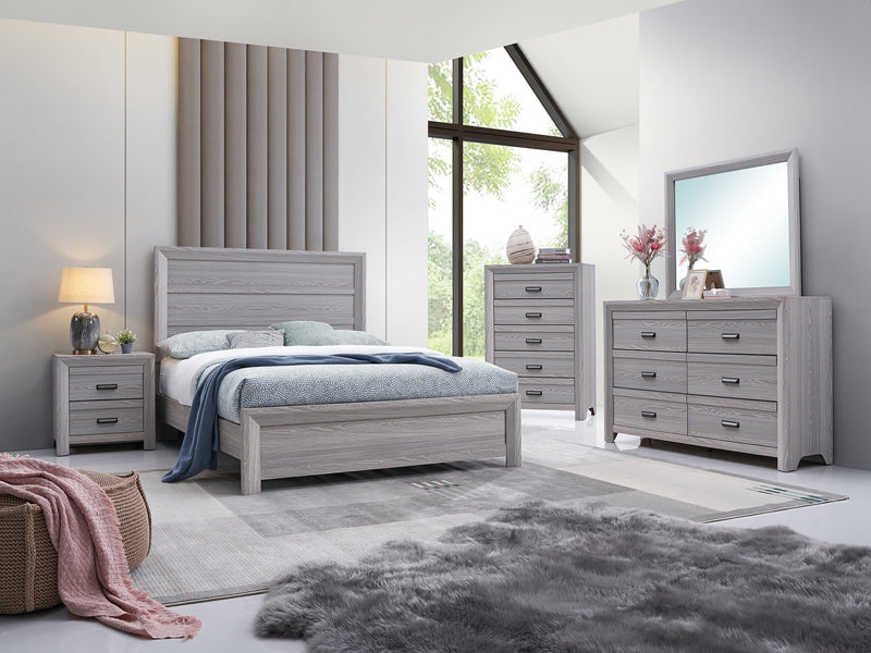 Adelaide Driftwood Queen Panel Bed - Gate FurnitureQueen Bed