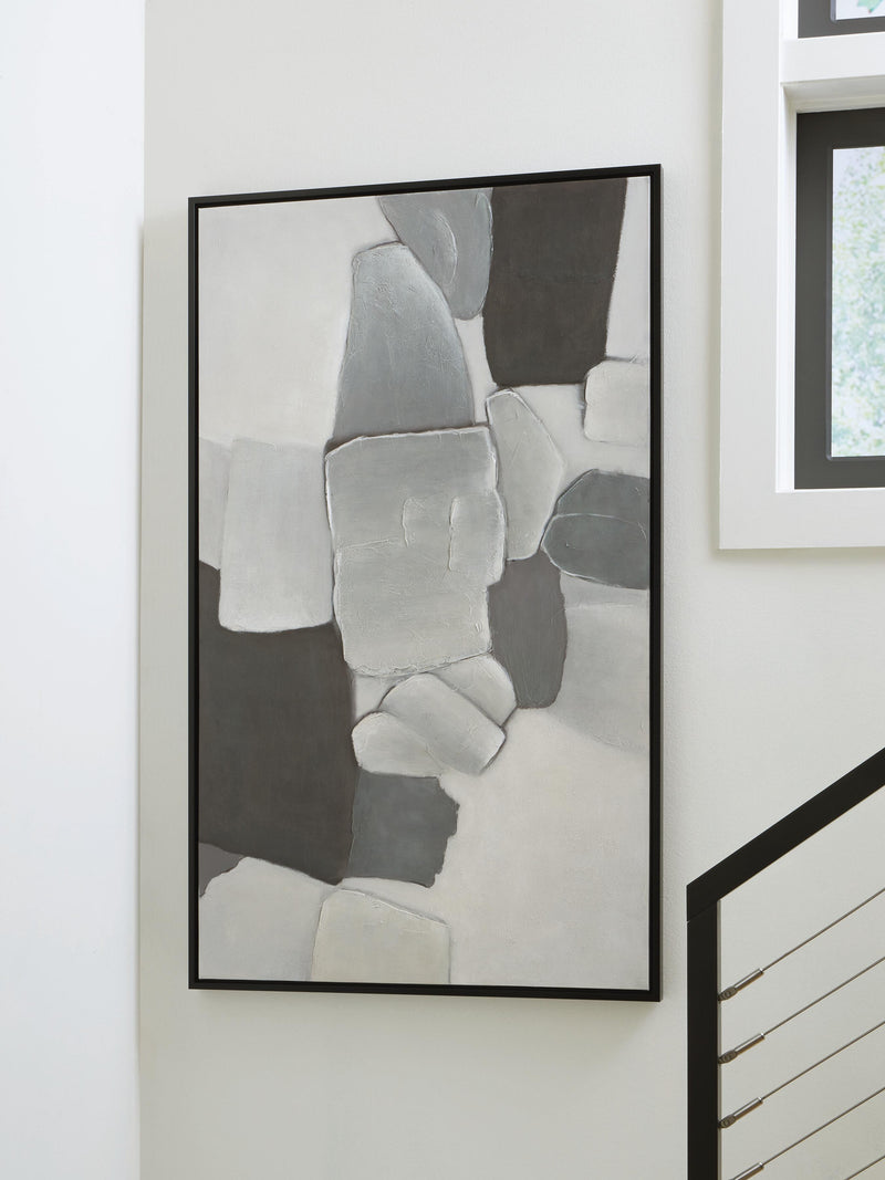 Adilson White/Gray/Black Wall Art - A8000463