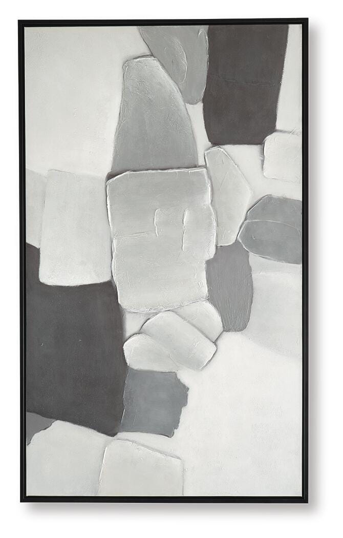 Adilson White/Gray/Black Wall Art - A8000463