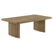 Adina 2-piece Wood Coffee Table Set Distressed Light Brown - 722858-S2