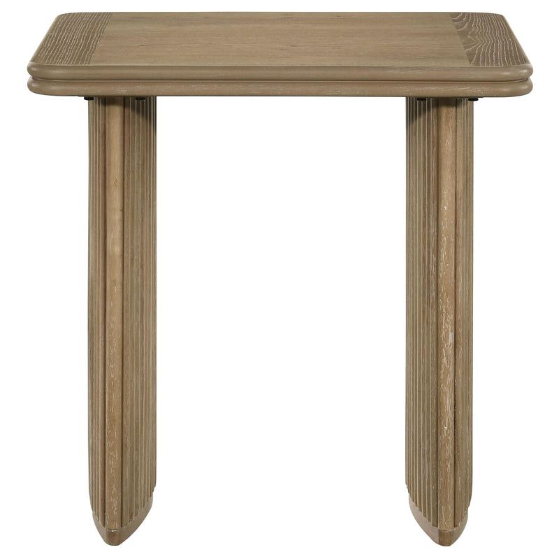 Adina 3-piece Wood Coffee Table Set Distressed Light Brown - 722858-S3