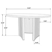 Adina 5-piece Round Dining Table Set Distressed Light Brown - 193610-S5
