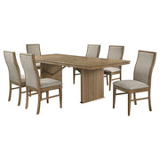Adina 7-piece Extension Dining Set Distressed Light Brown - 193611-S7
