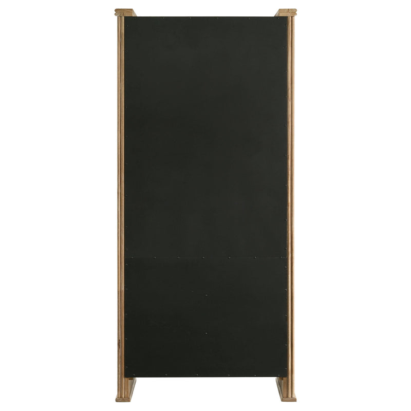 Adina 77-inch Tall Display Cabinet Distressed Light Brown - 193616