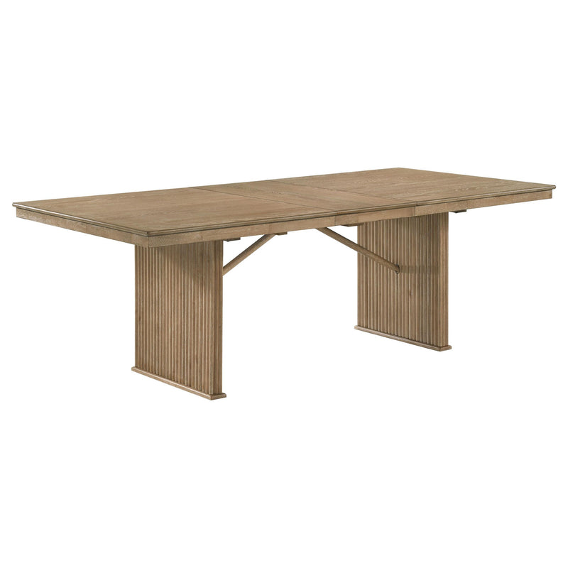 Adina 8-piece Extension Dining Set Distressed Light Brown - 193611-S8