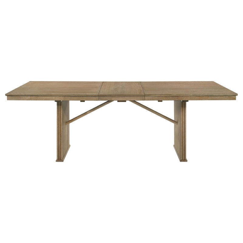 Adina 89-inch Extension Dining Table Distressed Light Brown - 193611