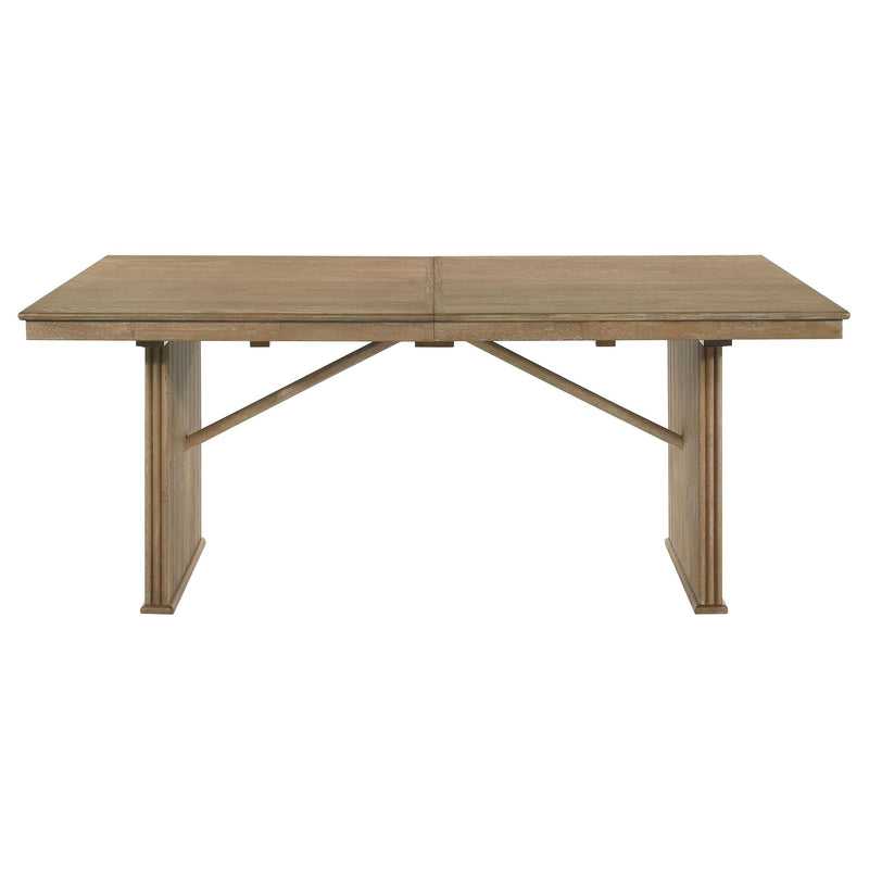 Adina 89-inch Extension Dining Table Distressed Light Brown - 193611