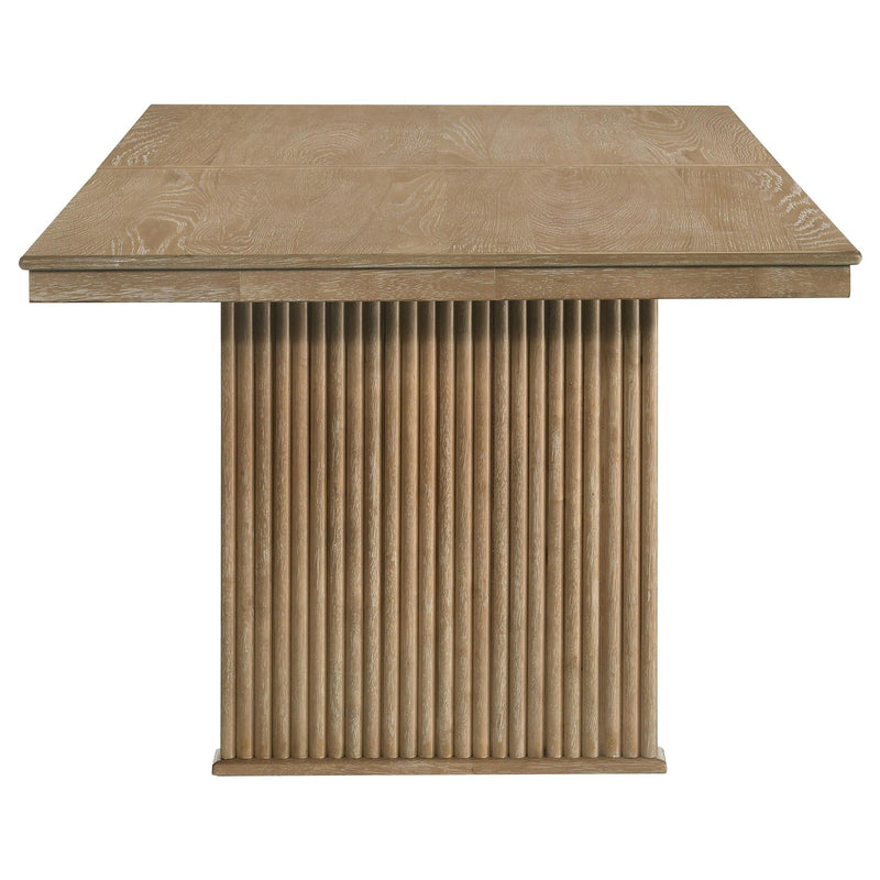Adina 89-inch Extension Dining Table Distressed Light Brown - 193611