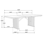 Adina 9-piece Extension Dining Set Distressed Light Brown - 193611-S9