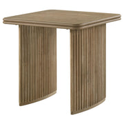 Adina Square Wood Side End Table Distressed Light Brown - 722857